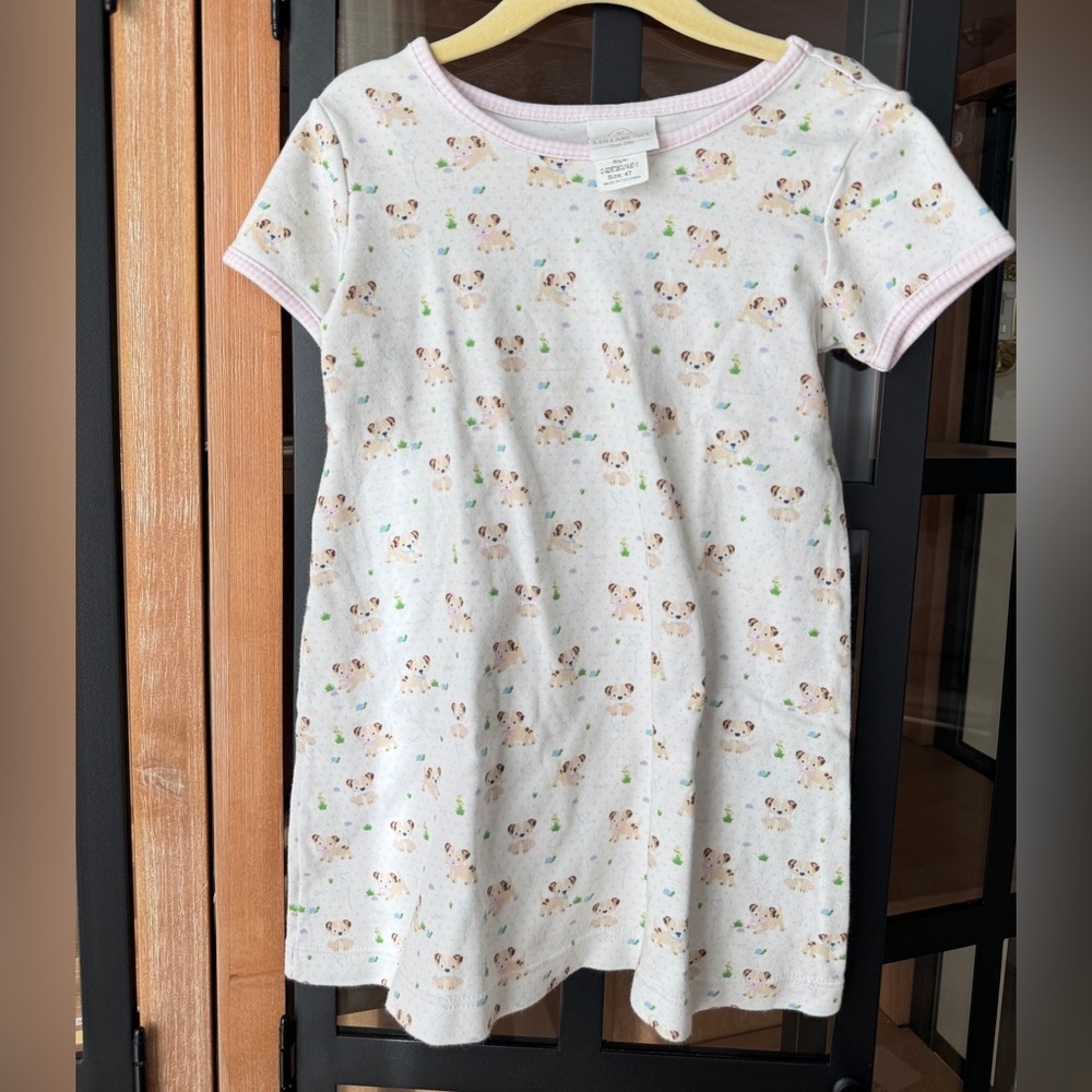Lullaby Set puppy dogs dress short sleeve pima night gown play toddler girl